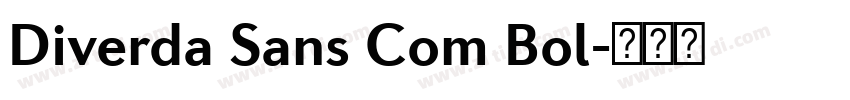 Diverda Sans Com Bol字体转换